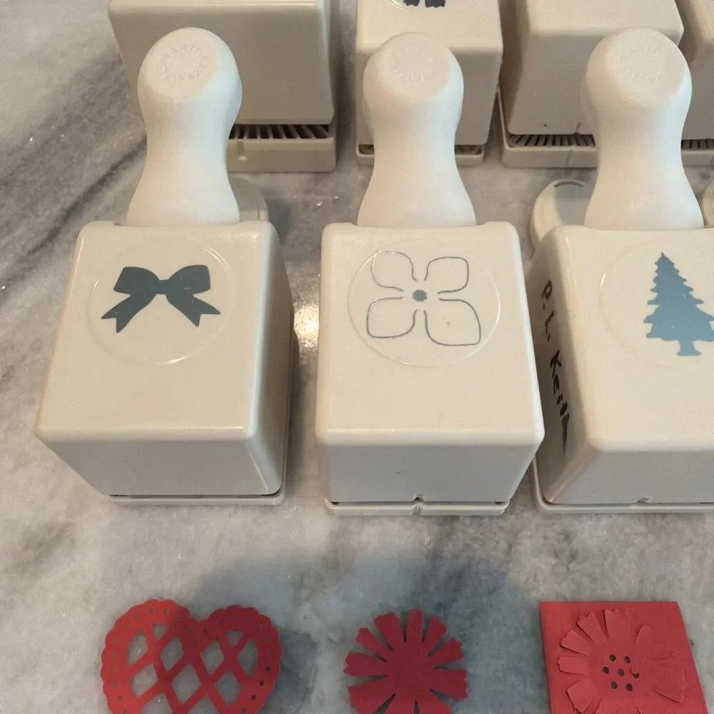 Lot Of 10 Martha Stewart Punches Flowers Hearts Bows Nature Train Etc
